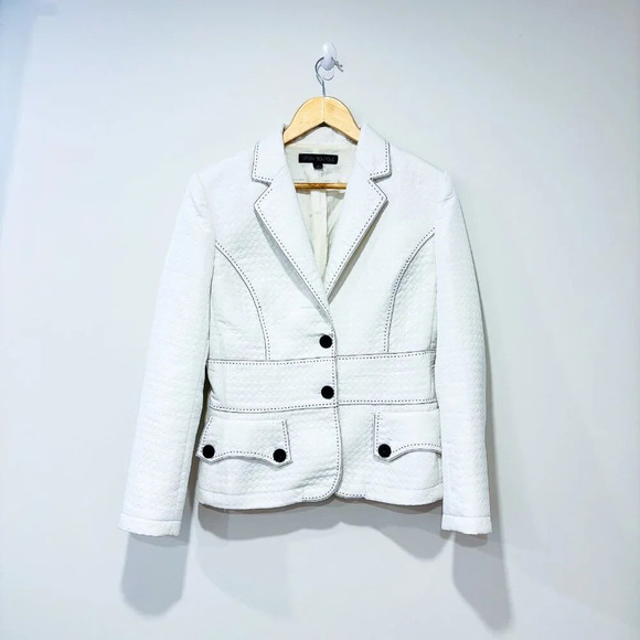 NIPON BOUTIQUE Vintage white  textured blazer - Picture 1 of 8